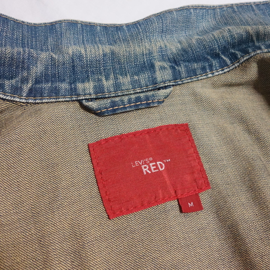 【00s LEVI'S RED 初期 ジップ デニム ジャケット M】リーバイスレッド ビンテージ ライダースの画像7