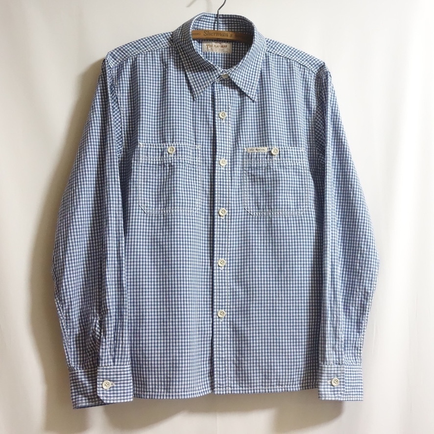 【定価2.4万 フラットヘッド ギンガム ワークシャツ 40】CO-32W GINGHAM WORK SHIRT ギンガムチェック THE FLAT HEADの画像2