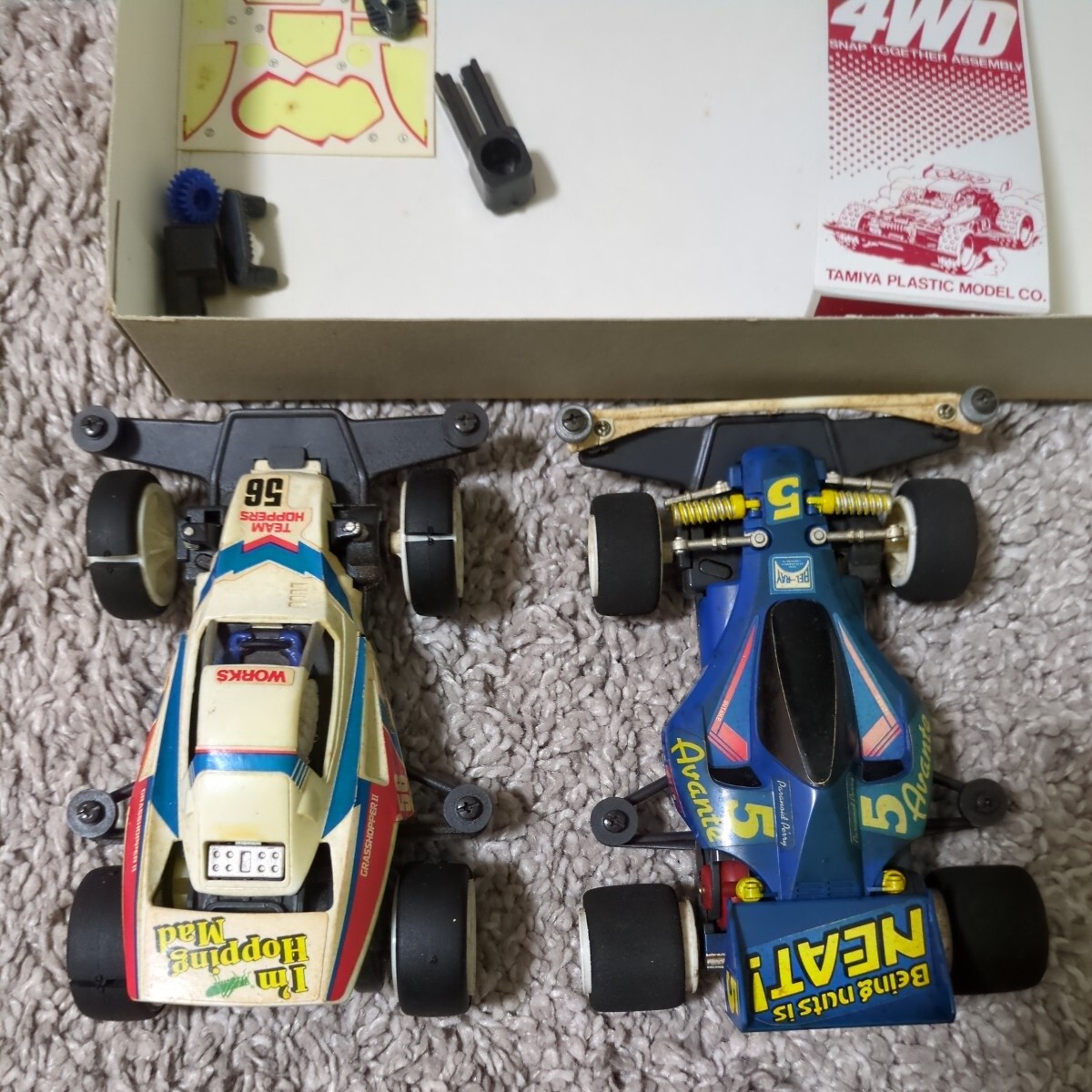  Tamiya Mini 4WD Thunder Schott Jr черный специальный Racer Mini 4WD 1988 год подлинная вещь не собран 