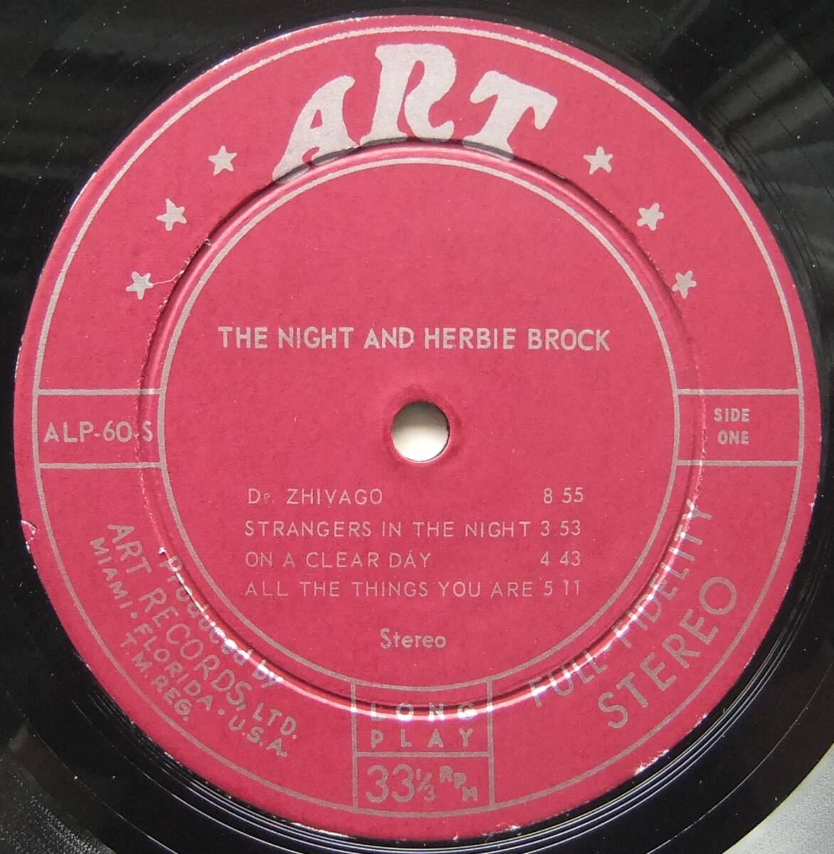 ◆ The Night and HERBIE BROCK at the 700 Club ◆ Art Records ALP60 (dg) ◆_画像3