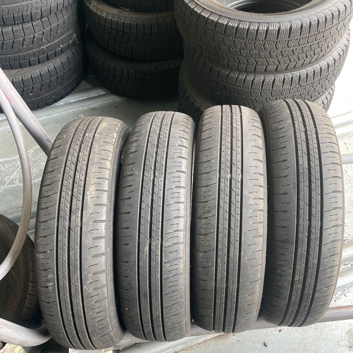 155/65R14 ダンロップ エナセーブ EC300+ 中古夏タイヤ４本セット 2021年製 送料無料の画像1