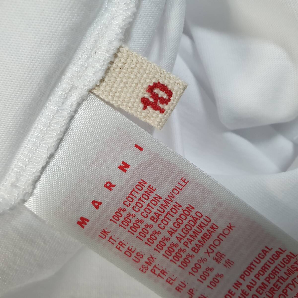 【新品・未使用】MARNI KIDS ロゴプリントコットンTシャツ ホワイト 10Y M002MVM00HZ_画像5
