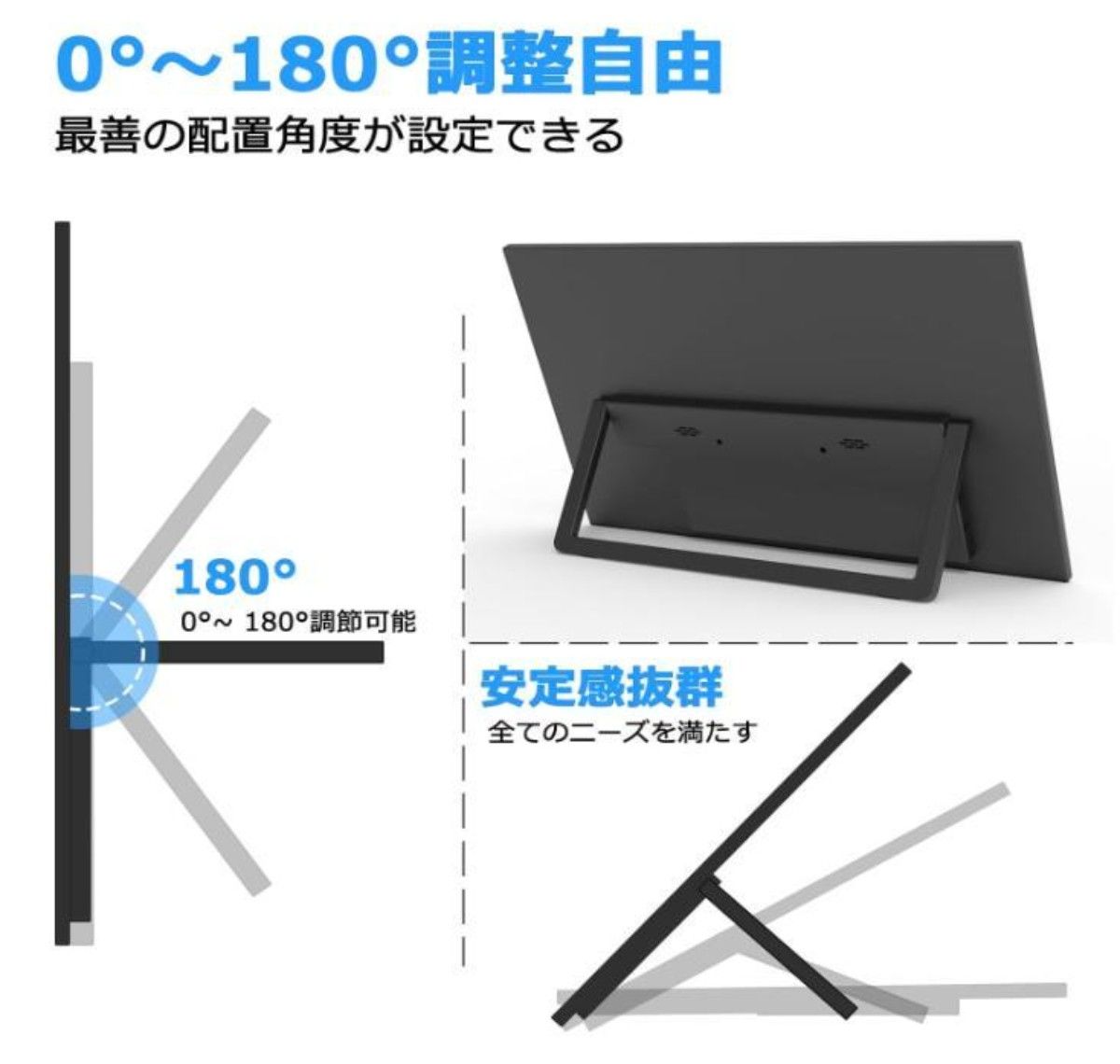 新品　Acouto Zen15 モバイルモニター15.6インチ 自立型スタンド