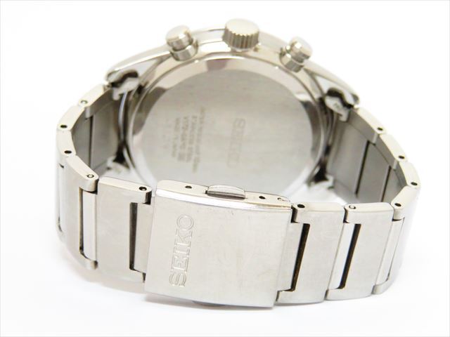 ◆◇SEIKO セイコー スピリット クロノグラフ SBPY115 V172-0AP0 ソーラー 青文字盤 SS メンズ 稼働品◇◆