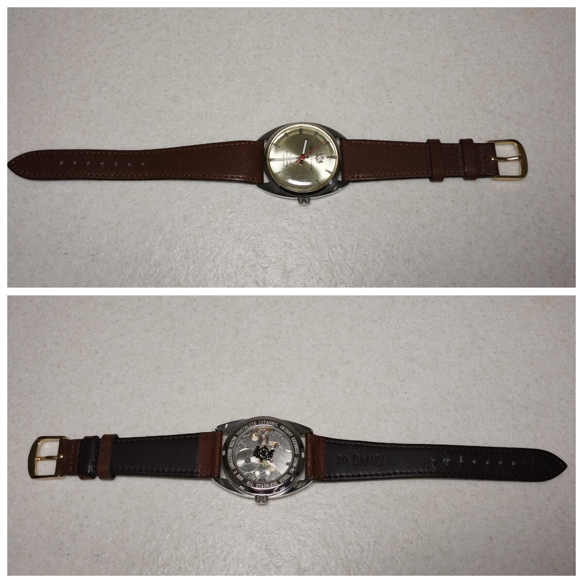 腕時計 手巻 NOSTALGIE ISTANBUL ORIENT EXPRESS オリエントエクスプレス OA-8037 アナログ 時計 小物 雑貨 可動品 民間整理品bの画像4