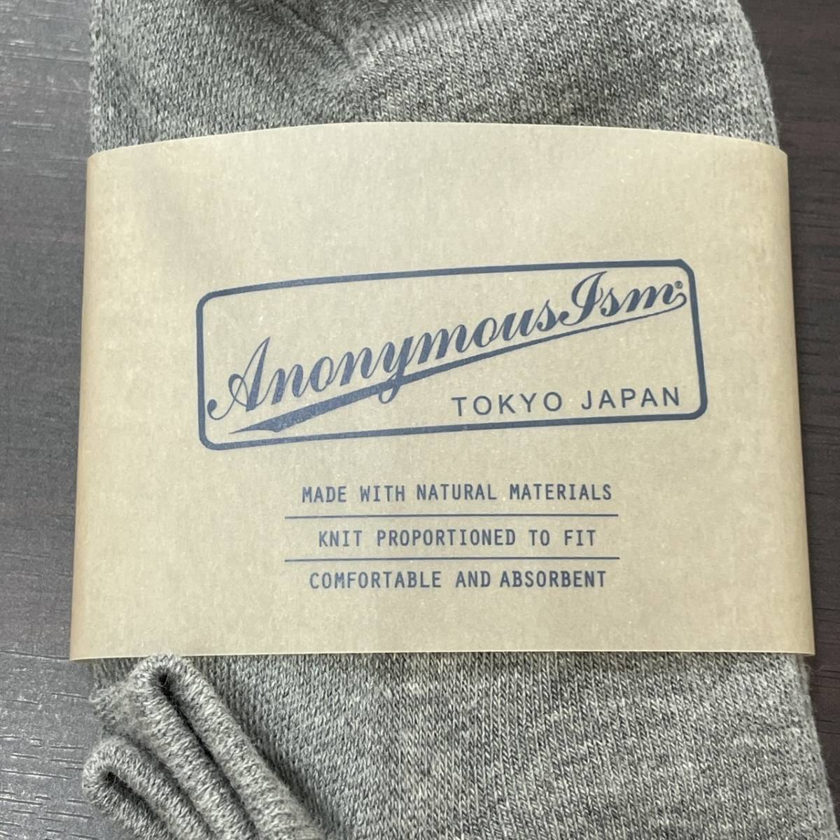 5セット 未使用品 /23-25cm/ ANONYMOUSISM 靴下 くつ下 ソックス グレー アンクル カジュアル 定番 日本製 くるぶし 灰色 アノニマスイズム