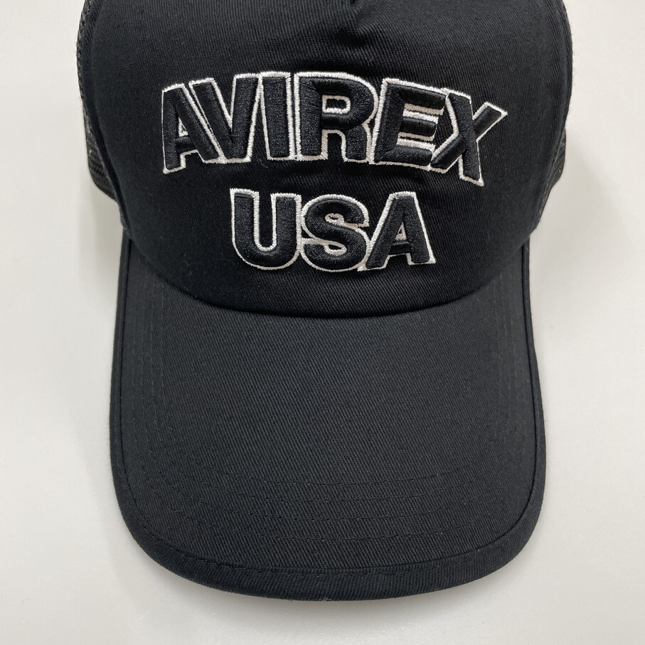 未使用品 AVIREX ブラックメッシュキャップ 大きいサイズ メンズ ミリタリー カジュアル アウトドア キャンプ アビレックス アヴィレックス