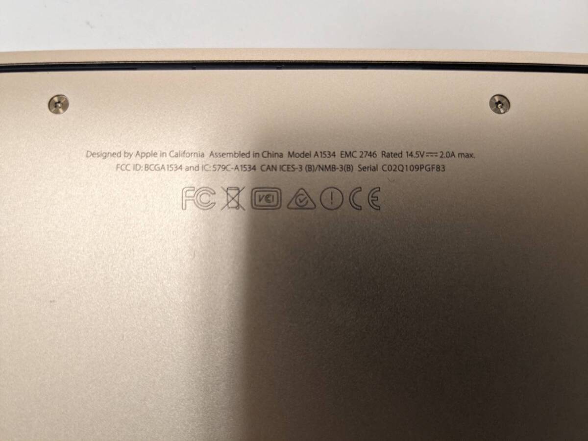 【ジャンク】MacBook Retina 12-inch Early 2015 A1534 起動不可【1円スタート】_画像4