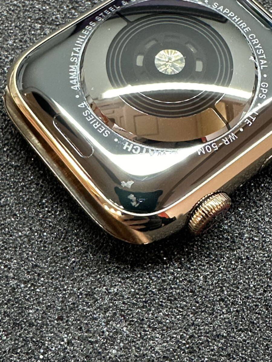 【中古/SIMフリー】Apple Watch Series4 44mm GPS+Cellularモデル A2008 MTX52J/A ミラネーゼループ ゴールド 本体のみ【1円スタート】の画像4