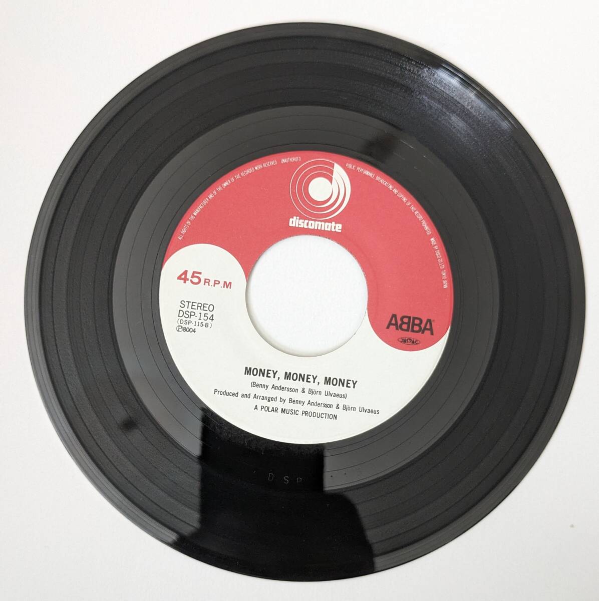 ７インチ ABBA アバ / マネーマネーマネー / ザッツ・ミー / JAPAN 日本盤シングル・レコード / DSP-154/MONEY,MONEY.MONEY_画像3