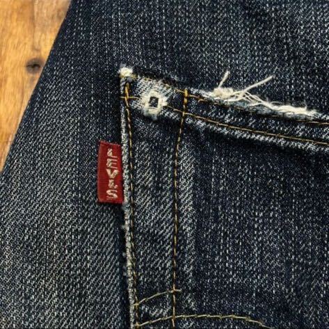 Levi's リーバイス 501XX W33 L34 刻印 034 復刻 デニムパンツ BigE セルビッチ 赤耳 ボタンフライ 革パッチ 隠しリベット ハチノス ヒゲの画像6