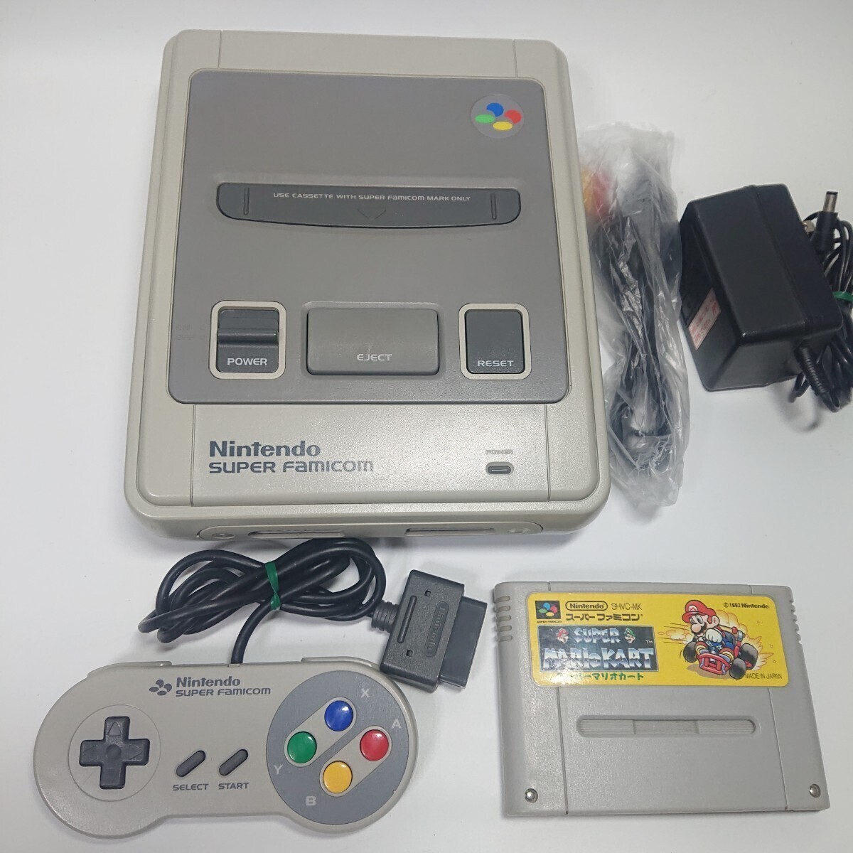 【メンテ済み】スーパーファミコン 本体 コントローラー 任天堂 SFC AVケーブル Nintendo SUPER FAMICOM ACアダプタ