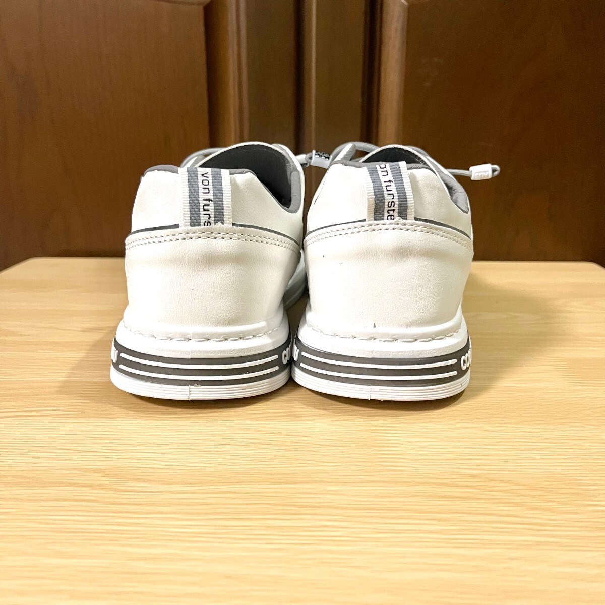 スニーカー メンズ PUレザー フェイクレザー 革靴 カジュアル 歩きやすい ホワイト 25.0_画像9