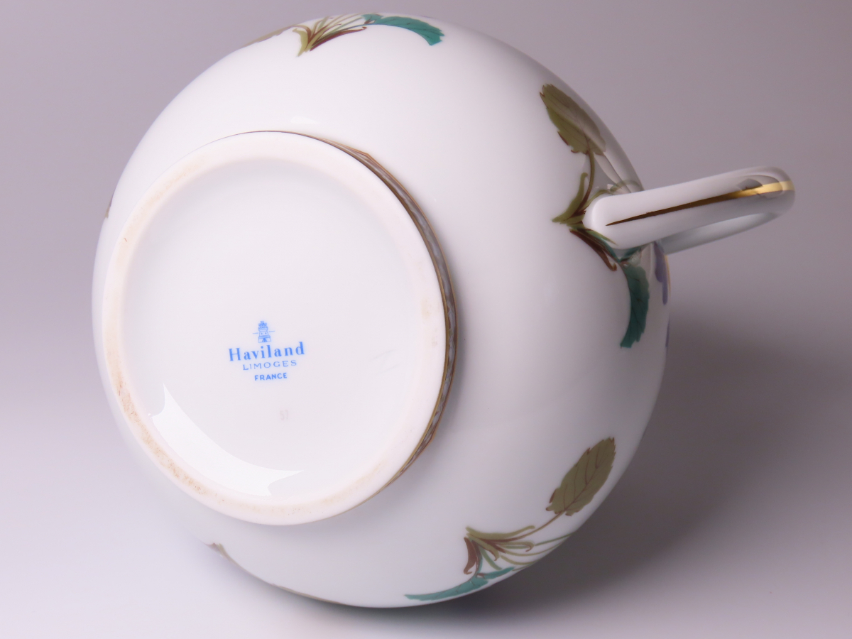 【ONE'S】Haviland LIMOGES アビランド リモージュ アンペラトリス ユジェニー エリゼ宮殿 晩餐会用食器 ティーポット 高18cmの画像10