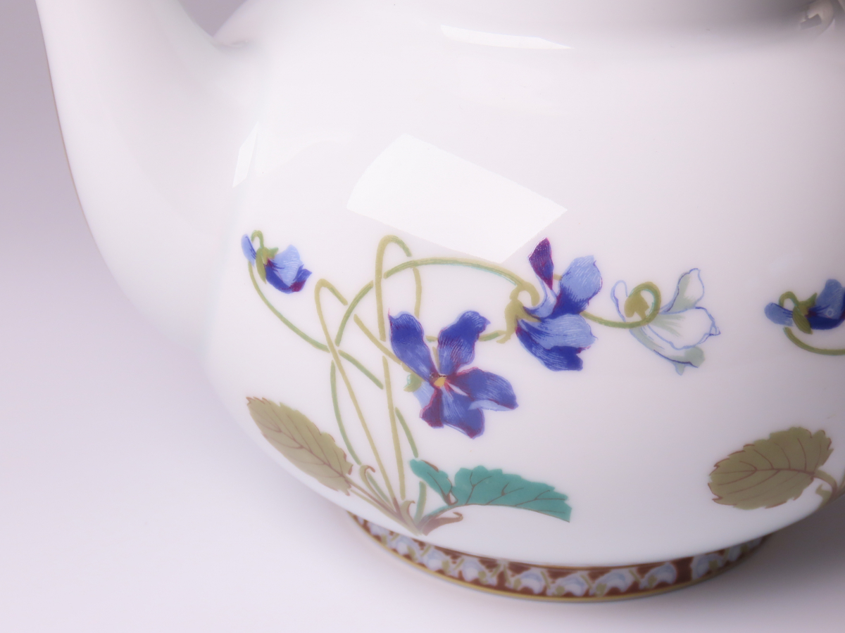 【ONE'S】Haviland LIMOGES アビランド リモージュ アンペラトリス ユジェニー エリゼ宮殿 晩餐会用食器 ティーポット 高18cmの画像7