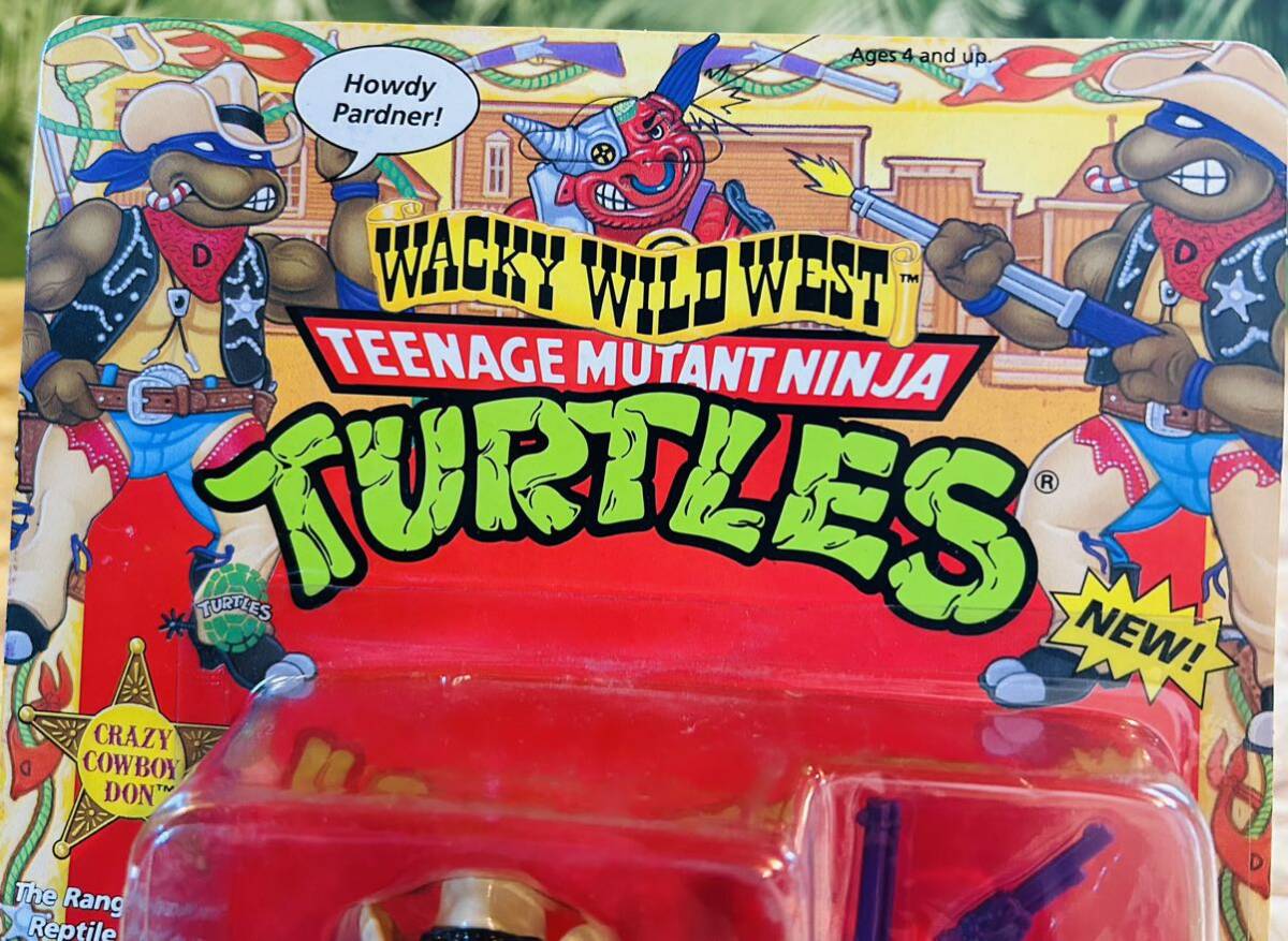 80\' vintage Teenage Mutant Ninja Turtles CRAZY COWBY DON* Vintage ninja Mu Tanto ta-toruz* western Donna terrorism * at that time rare unopened 