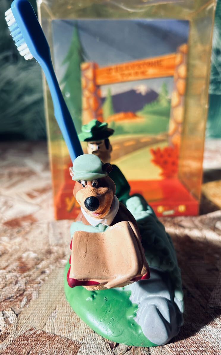 90' vintage YOGI BEAR toothbrush holder◆ビンテージヨギーベア◆伊HANNA BARBERAハンナバーベラ歯ブラシスタンドフィギュア◇クマゴローの画像8