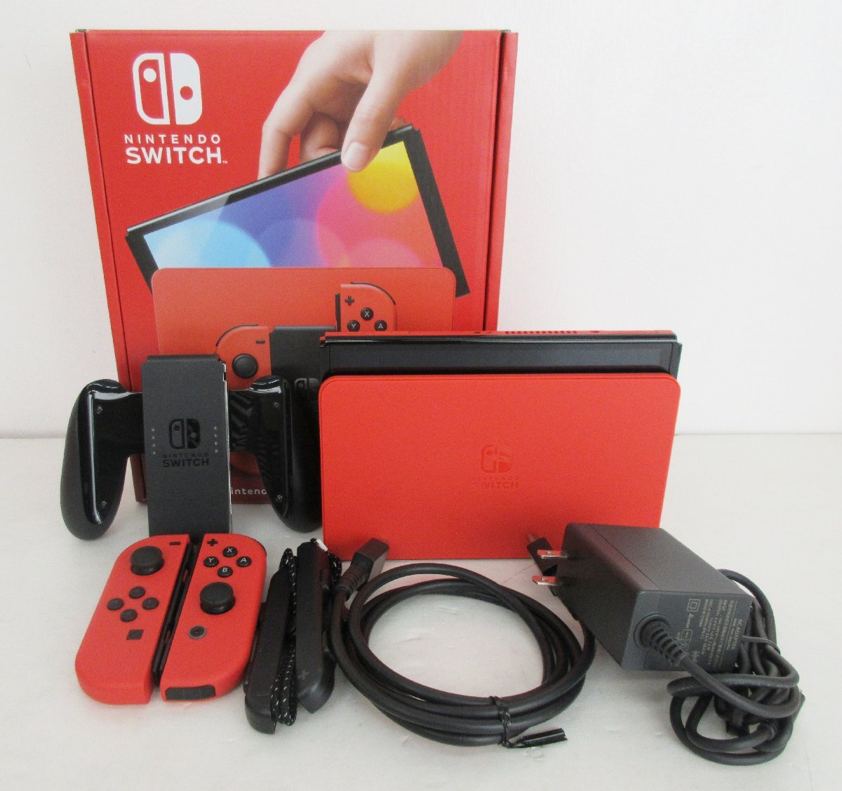 【ジャンク品】ニンテンドー　スイッチ有機EL本体（マリオレッド）★初期化済★動作未確認★現状品　【ゲ-596】_画像1