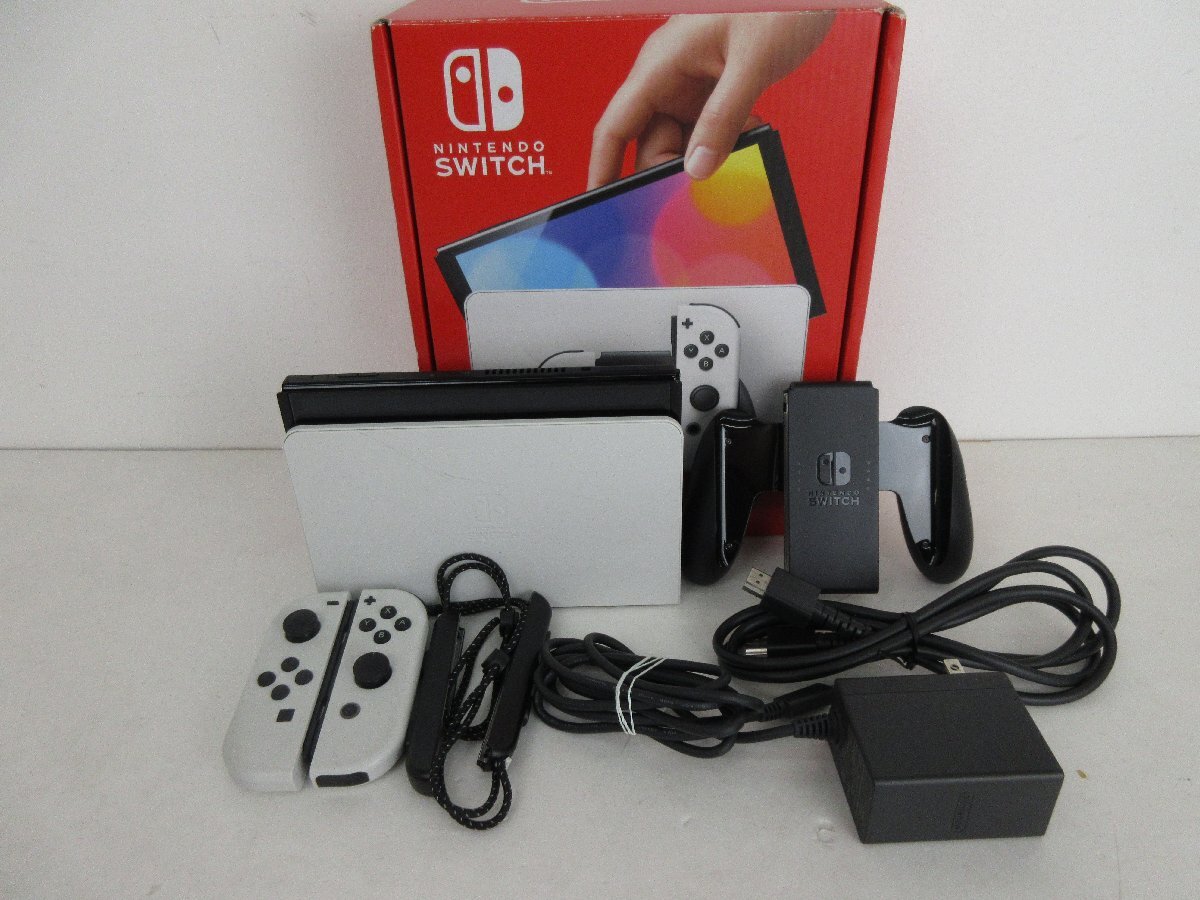 【ジャンク品】ニンテンドー　スイッチ有機EL本体（ホワイト）★初期化済★動作未確認★現状品　【ゲ-582】_画像1