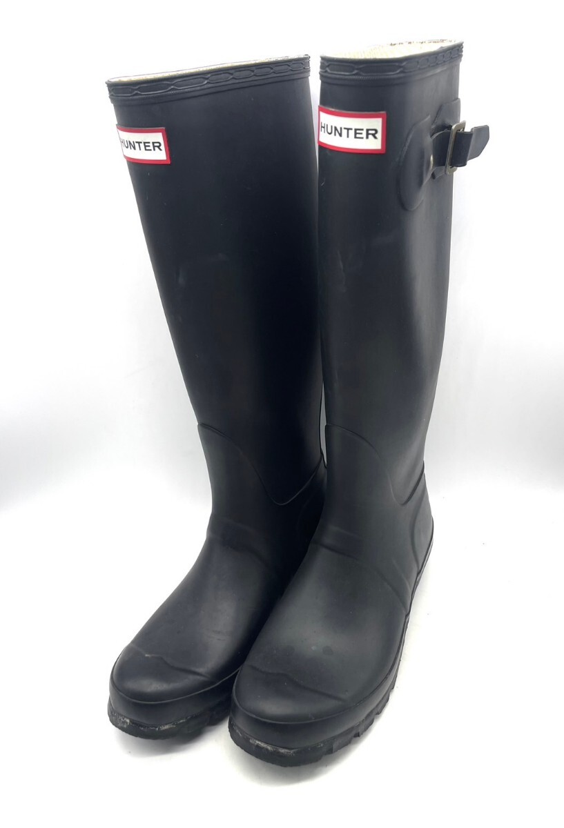  impact price![ various scene . large activity!][HUNTER Hunter ] high class rain boots! black /US6M7F/ boots /4.8