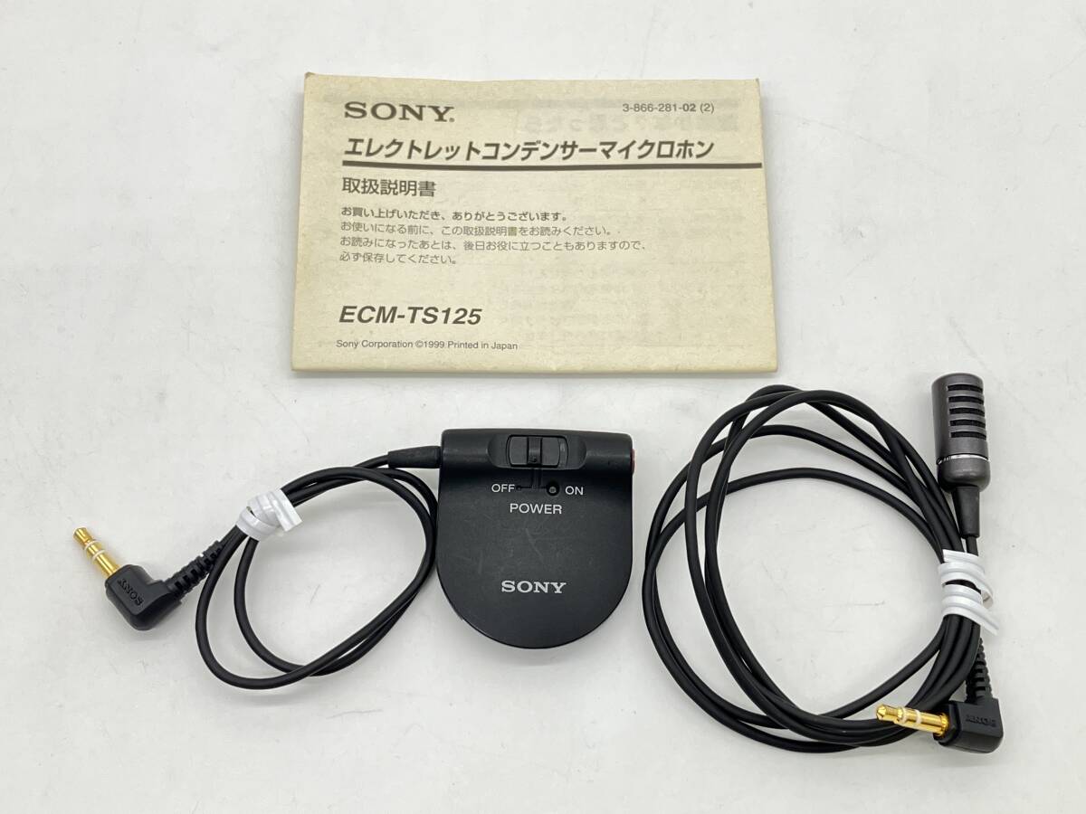 SONY ソニー ECM-TS125 エレクトレットコンデンサーマイクロホン タイピン型 取材用 小型マイクロホン ジャンク　送料無料♪_画像1