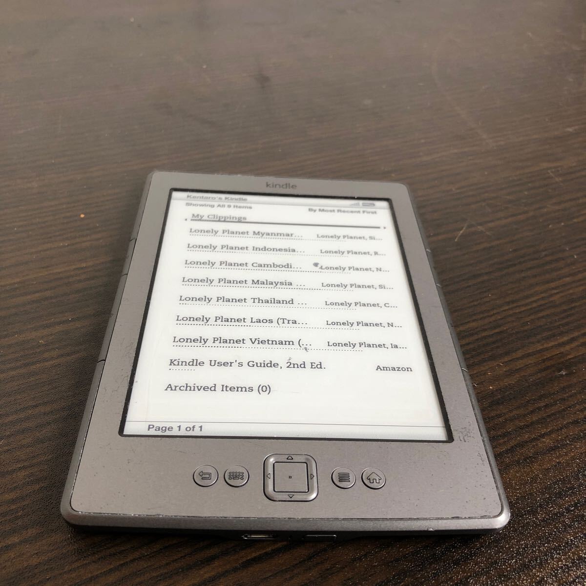 Amazon アマゾン Kindle D01100 2GB 電子書籍リーダー 通電しますの画像5