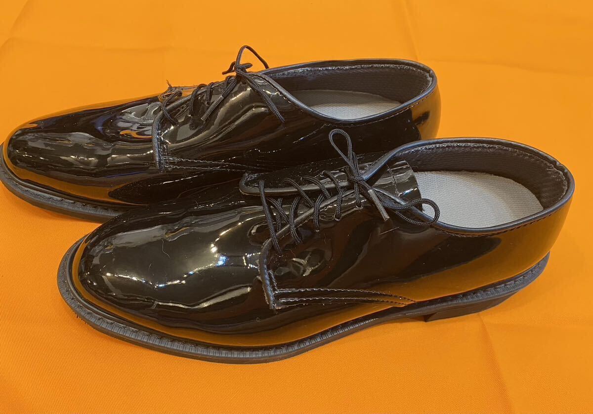  чёрный чёрная кожа рис суша армия сервис обувь вооруженные силы США эмаль обувь платье обувь CAPPS US размер 10.5C JP26.5 см соответствует 