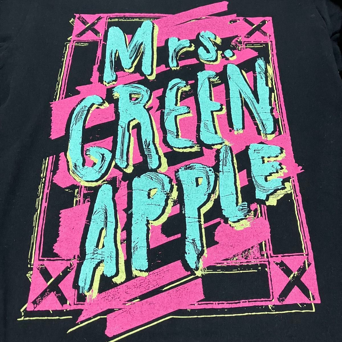 Mrs. GREEN APPLE ロングスリーブTシャツミセスグリーンアップル ロングTシャツ ライブTシャツ　ブラック XL