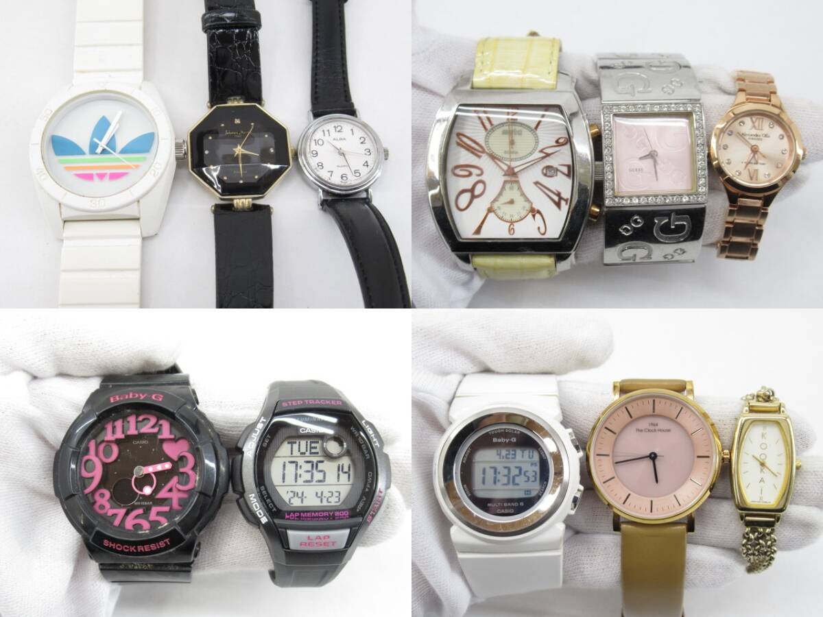 s60637-ap [送料950円]ジャンク◇CASIO Baby-G SEIKO Salvatore Marra agnes b. adidas 他ブランド 20点 レディース 腕時計 [155-240424]_画像3