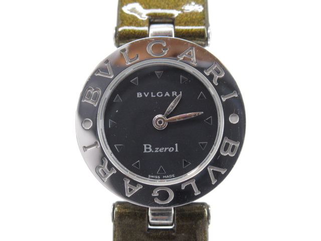 s60629-ap [ стоимость доставки 950 иен ] б/у дефект * BVLGARI B.zero1 BVLGARY Be Zero One BZ22S кожа кварц разряженная батарея женские наручные часы [158-240417]