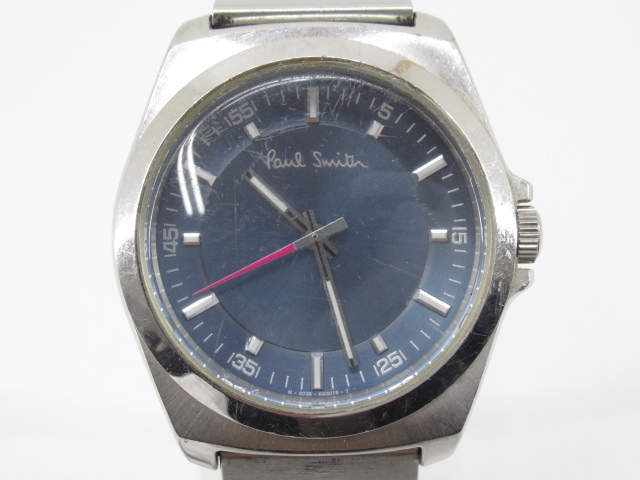 d80344-ap [送料280円]中古難あり◇Paul Smith ポールスミス クォーツ 6038-H24741 TA 電池切れ メンズ 腕時計 シルバー [156-240420]の画像1