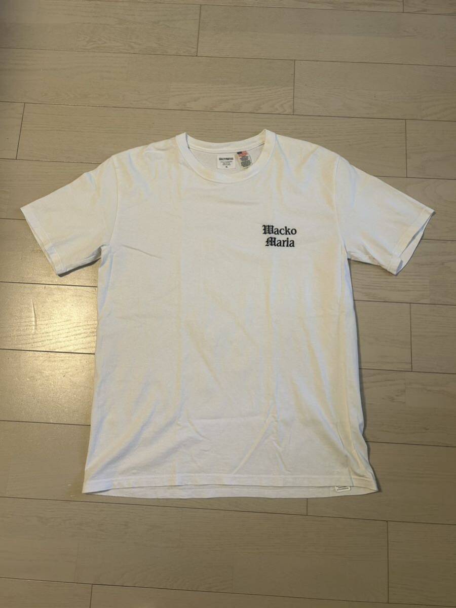 送料無料 XL WACKO MARIA US FABRIC T-SHIRT ワコマリア 刺繍 TEE Tシャツ T GUILTY PARTIES ホワイト 白 badsaikush 舐達麻の画像1
