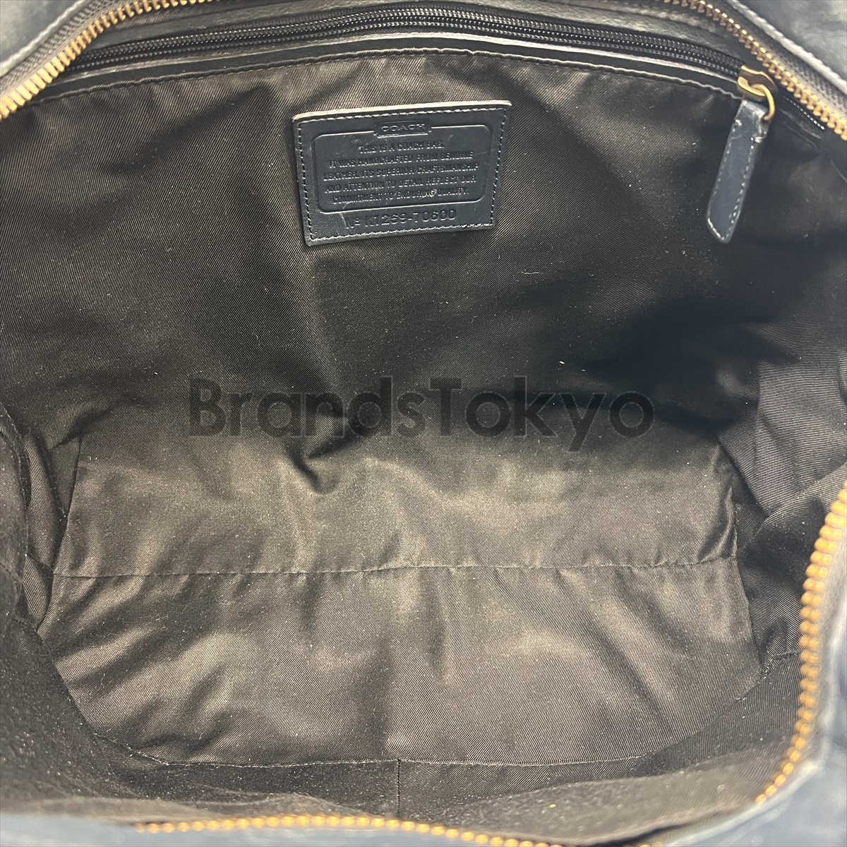 鑑定済 COACH コーチ ブリーカー レガシー ウィークエンド ビジネスバック トートバッグ レザー ネイビー メンズ 70600 C-52-1の画像9