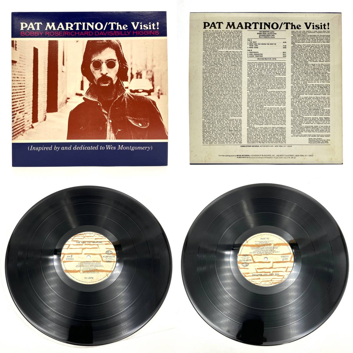 レコード『PAT MARTINO footprints / The Visit! LP レコード 2枚セット』パット・マルティーノ 動作未確認 現状品 D-4581_画像2