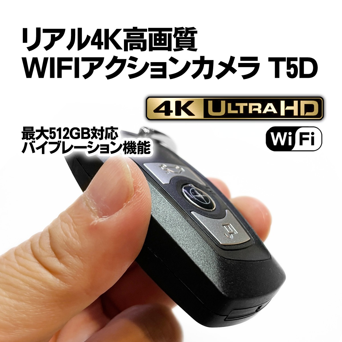 フル4K高画質/T5D バッテリー内蔵 WIFIアクションカメラ /SONY IMX179 /2160P /小型 一体型 /matecam_画像1