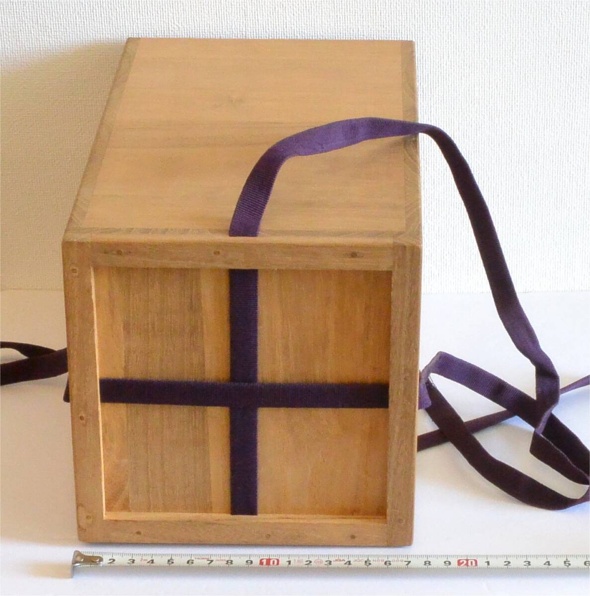 桐箱　空き箱　木箱　無地　紐付き　保存箱　高さ29.5cm　17.5cm×17.5cm_画像6