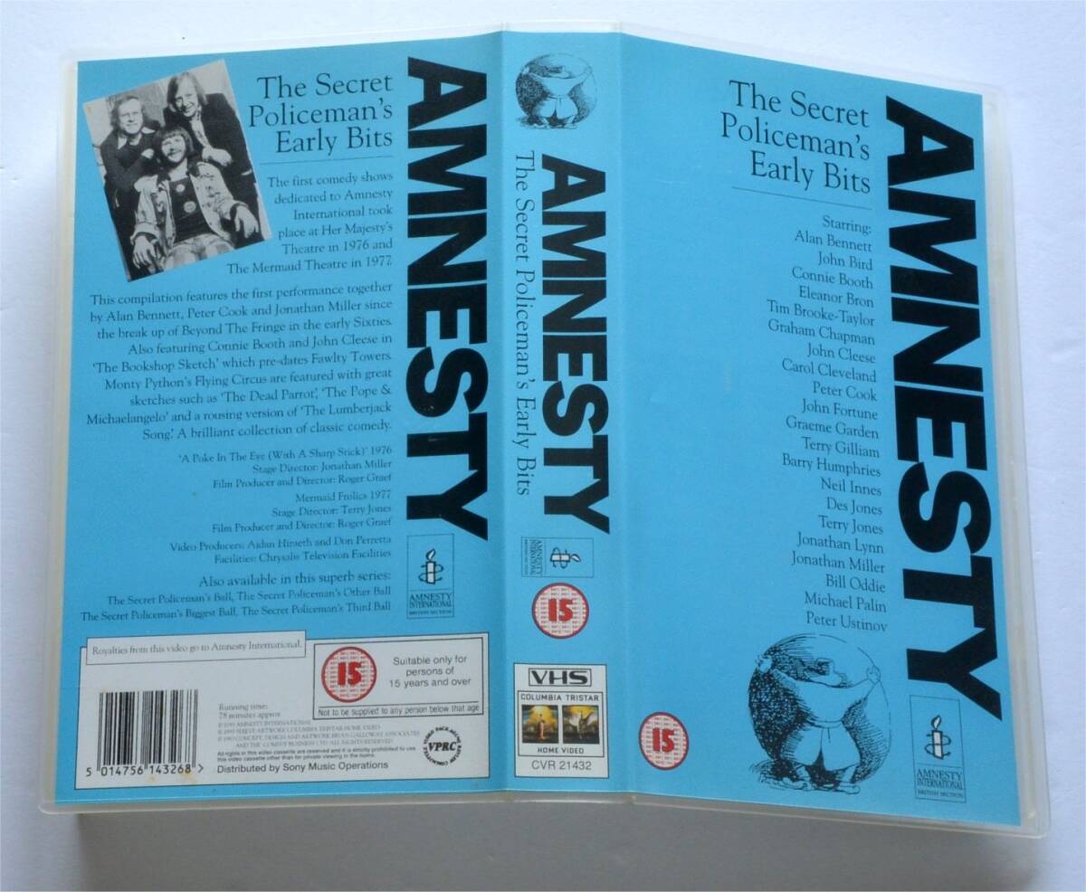 イギリスのコメディ・ビデオ　AMNESTY　Secret Ploceman's Ballなど６巻セット　PAL　VHS　UK Video Tape、Rowan Atkinson、Monty Python_画像5