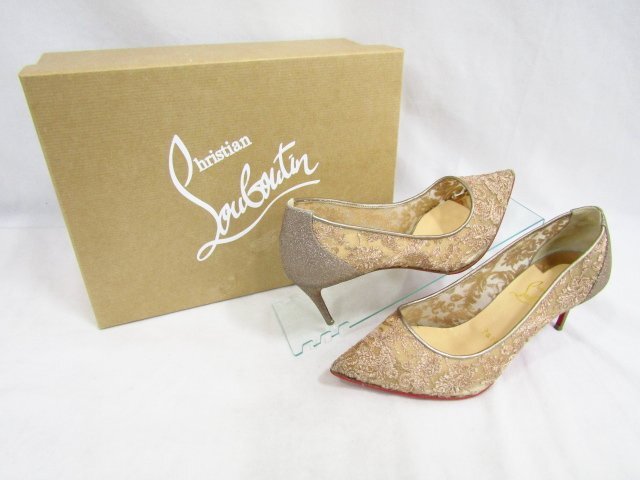 Christian Louboutin クリスチャン ルブタン FOLLIES LACE ハイヒール パンプス 23.0cm 中古品 ★5231