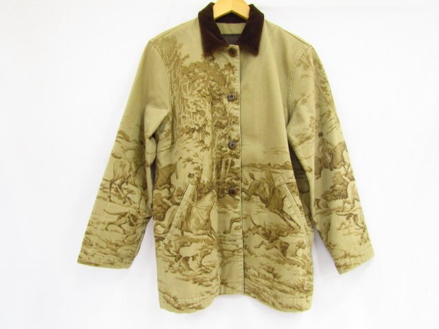 LAUREN ローレン RALPH LAUREN ラルフローレン 80s~90s ヴィンテージ カバーオール ジャケット 馬柄 中古品 ★5304の画像1