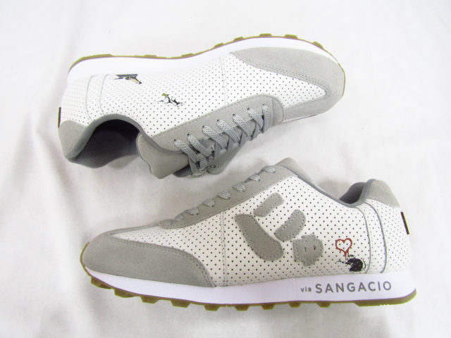 via SANGACIO × BRANDALISED バンクシー MOM WHITE GRAY にゅ～ず 28.0cm BOX 付き 中古品 ★130293_画像2