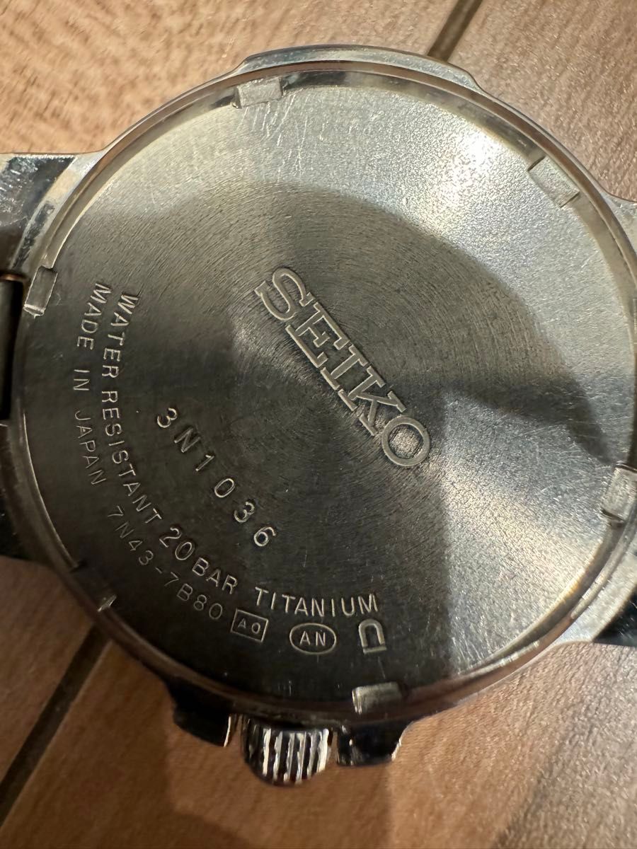 【電池切れジャンク】セイコー チタニウム 腕時計 7N43-7B80