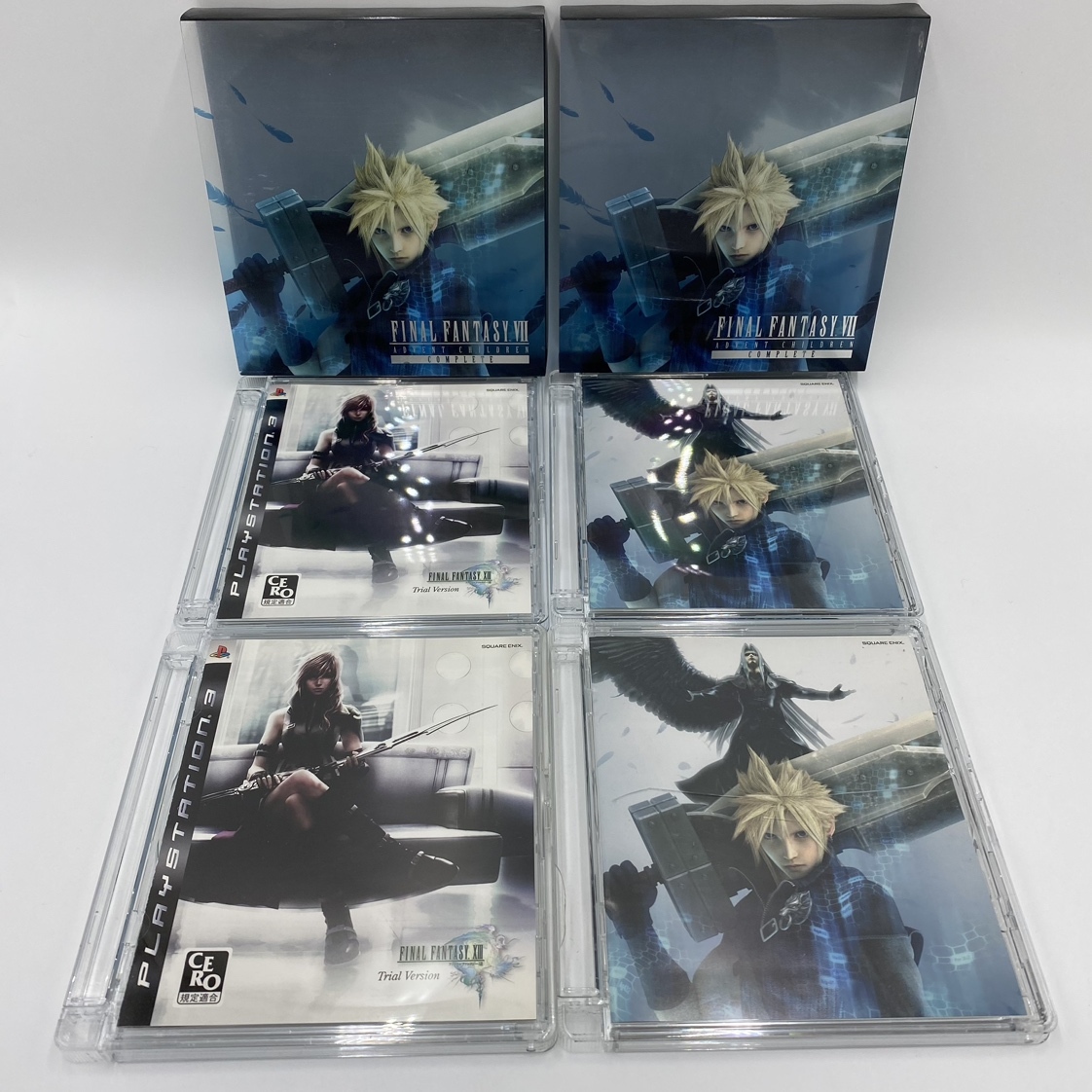 ko0424/04/23 1円～ 動作確認済 PS3 ソフト 2点 FINAL FANTASY VII ADVENT CHILDREN COMPLETE ファイナルファンタジーXIII 体験版付限定版 の画像1