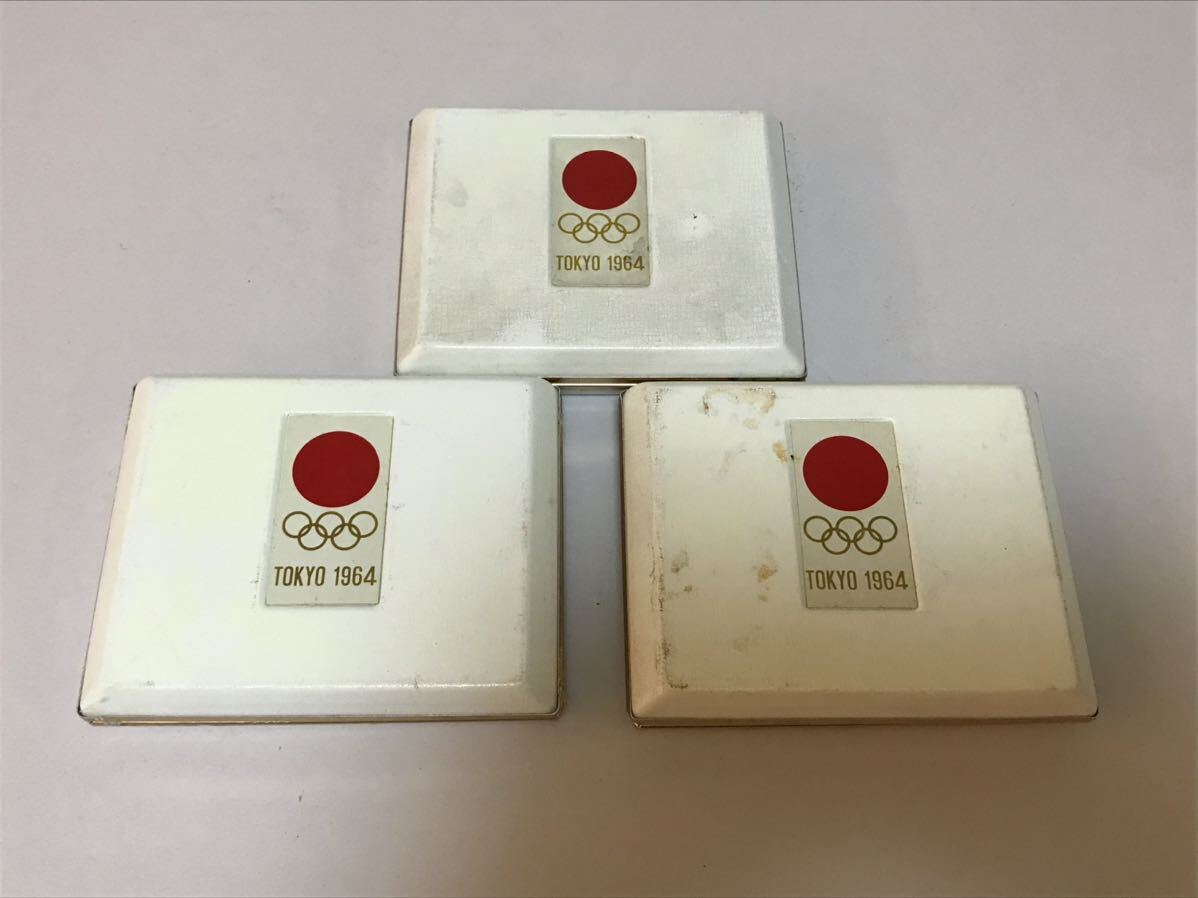 Tokyo Olympic commemorative coin thousand jpy silver coin 3 point case attaching collection 