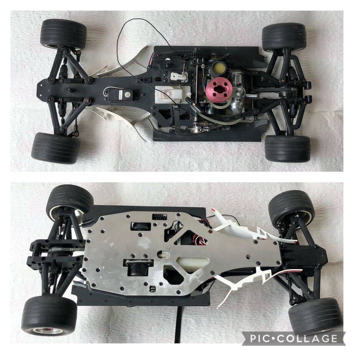  radio controlled car /KYOSHO / Kyosho / engine car /F1/ part removing / operation not yet verification therefore, complete Junk exhibition. 