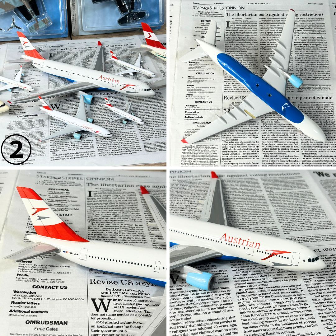 10機 オーストリア航空 エアバスA320 旅客機 模型 まとめ売り 模型飛行機/ボーイング/ヘルパウィングス/航空ファン/完成品モデル_画像3