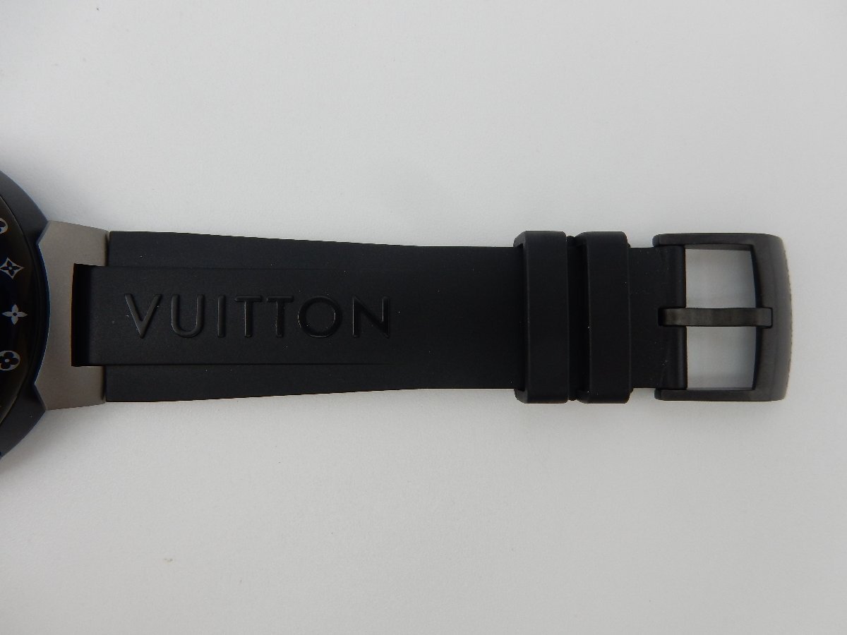 美品 LOUIS VUITTON ルイ・ヴィトン タンブール ホライゾン ライト・アップ マットブラック QAD01Z スマートウォッチ 1の画像6