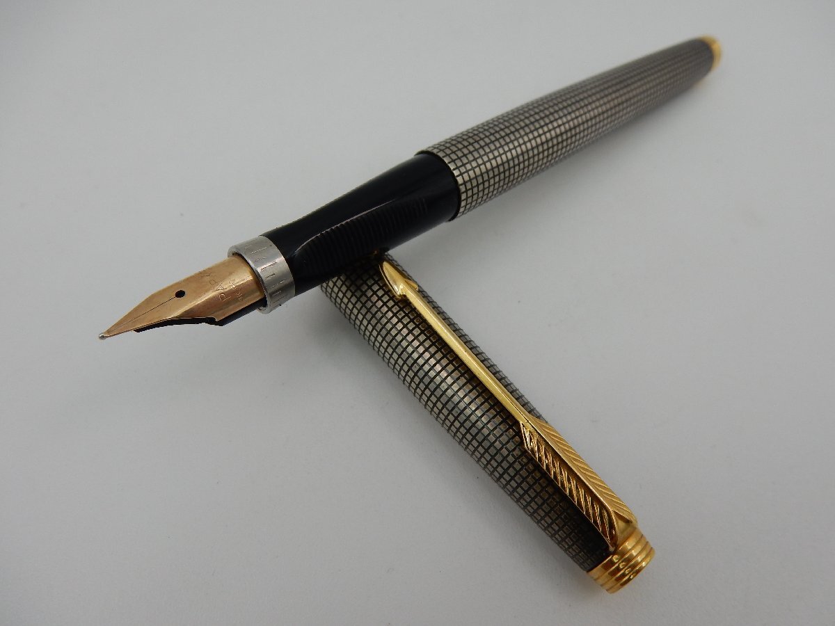 PARKER パーカー 75 万年筆 スターリングシルバー 14Kペン先 F 3の画像1