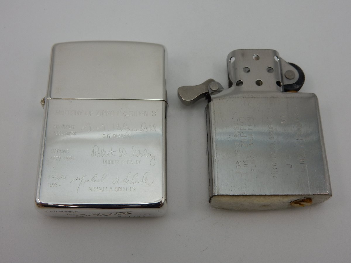 美品 Zippo スターリングシルバー HISTORY OF ZIPPO PRESIDENTS 1991 4_画像7