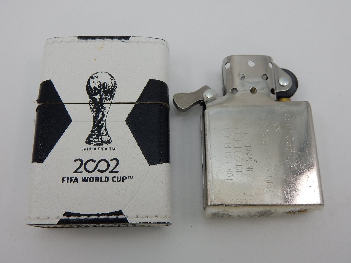 美品 Zippo 2002 FIFA WORLD CUP KOREA JAPAN 日韓ワールドカップ 革巻き 1999 現状で 1の画像7