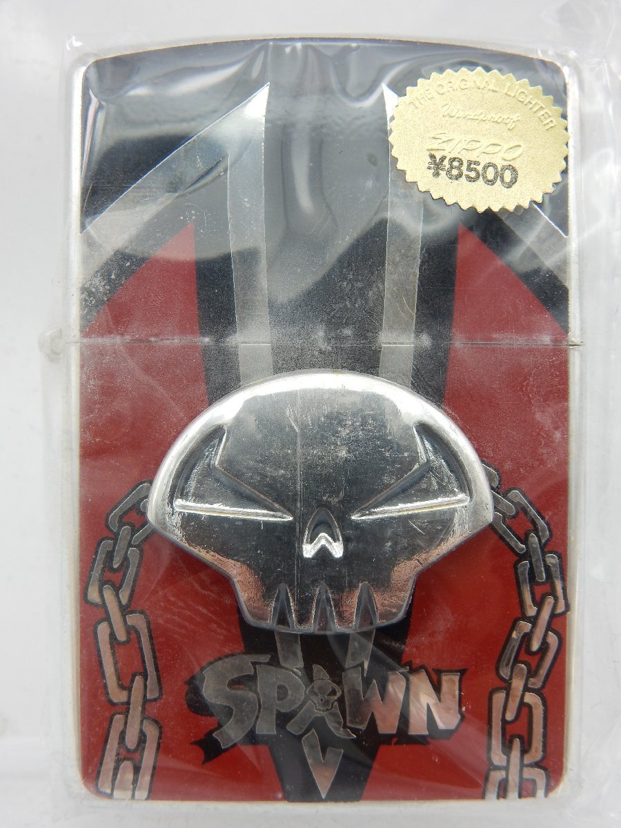 未使用品 Zippo SPAWN スポーン メタル貼り AC-001 1997 現状で 2の画像1